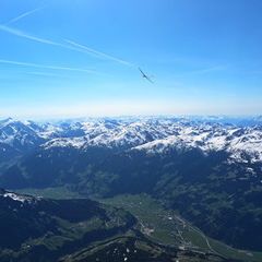 Flugwegposition um 14:04:03: Aufgenommen in der Nähe von Gemeinde Gerlos, 6281 Gerlos, Österreich in 3055 Meter